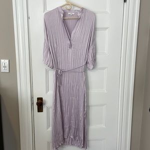 Short Sleeve Crushed Band Collar Dress - Vince - L